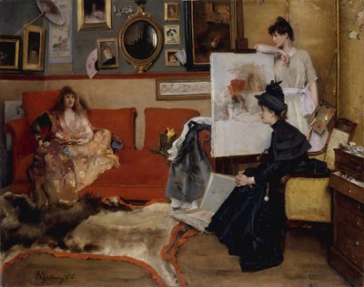 In the Studio by Alfred Emile Stevens